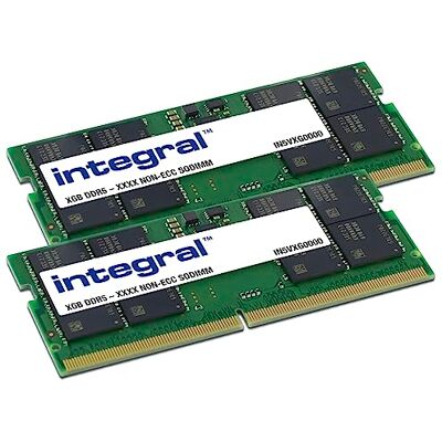 Integral 16GB Kit (2x 8GB) DDR5 RAM 5600MHz SODIMM Laptop Notebook MacBook Arbeitsspeicher-Modul Integral 16GB Kit (2x 8GB) DDR5 RAM 5600MHz SODIMM Laptop Notebook MacBook Arbeitsspeicher-Modul