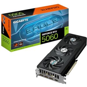 Gigabyte GeForce RTX 5060 Eagle MAX OC 8G Grafikkarte – 8 GB GDDR7, 128 Bit, PCI-E 5.0, 2550 MHz Kerntakt, 3 x DisplayPort, 1 x HDMI, NVIDIA DLSS 4, GV-N5060EAGLEMAX OC-8GD Gigabyte GeForce RTX 5060 Eagle MAX OC 8G Grafikkarte – 8 GB GDDR7, 128 Bit, PCI-E 5.0, 2550 MHz Kerntakt, 3 x DisplayPort, 1 x HDMI, NVIDIA DLSS 4, GV-N5060EAGLEMAX OC-8GD
