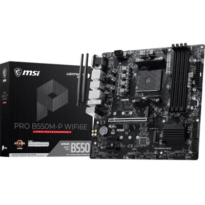 MSI PRO B550M-P WIFI6E AM4 AMD Mainboard Unterstützt Desktop-Prozessoren der AMD Ryzen™ 5000- und 3000-Serie MSI PRO B550M-P WIFI6E AM4 AMD Mainboard Unterstützt Desktop-Prozessoren der AMD Ryzen™ 5000- und 3000-Serie