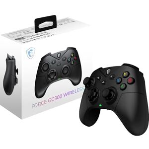 MSI FORCE GC300 WIRELESS PC Gamepad Controller 2,4 GHz, Bluetooth, USB Typ-C auf A kabelgebunden/drahtlos, 600mAh Li-Ionen-Akku (20h), austauschbare D-Pad-Abdeckungen, zwei Vibrationsmotoren MSI FORCE GC300 WIRELESS PC Gamepad Controller 2,4 GHz, Bluetooth, USB Typ-C auf A kabelgebunden/drahtlos, 600mAh Li-Ionen-Akku (20h), austauschbare D-Pad-Abdeckungen, zwei Vibrationsmotoren