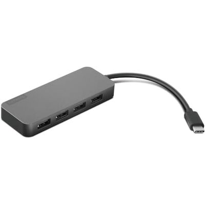 Lenovo USB-C to 4 Ports USB-A Hub 4X90X21427 Eisengrau Lenovo USB-C to 4 Ports USB-A Hub 4X90X21427 Eisengrau