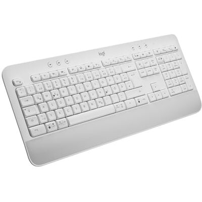 Logitech Signature K650 Comfort kabellose Tastatur mit Handballenauflage BLE Bluetooth/Logi Bolt USB-Empfänger, Soft-Touch-Tastatur, Numpad, PC/Windows/Mac, Deutsches QWERTZ Weiß Logitech Signature K650 Comfort kabellose Tastatur mit Handballenauflage BLE Bluetooth/Logi Bolt USB-Empfänger, Soft-Touch-Tastatur, Numpad, PC/Windows/Mac, Deutsches QWERTZ Weiß