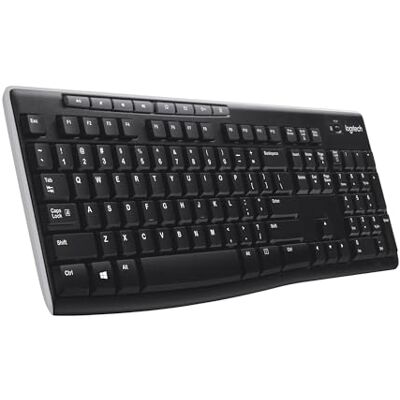 Logitech K270 Kabellose Tastatur für Windows Kabellose Tastatur, Standardgröße, Nummernblock, 8 Sondertasten, PC/Laptop, Deutsches QWERTZ-Layout Schwarz Logitech K270 Kabellose Tastatur für Windows Kabellose Tastatur, Standardgröße, Nummernblock, 8 Sondertasten, PC/Laptop, Deutsches QWERTZ-Layout Schwarz