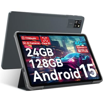 Blackview Tab60 Pro Android 15 Tablet 10 Zoll, 24GB(8GB+16GB Erweiterung) RAM+128GB ROM(2TB TF), Dual 4G LTE SIM,Octa Core PC Tablets, 7700mAh Akku, Widevine L1 HD Display, 5G WiFi, Face ID, GPS Blackview Tab60 Pro Android 15 Tablet 10 Zoll, 24GB(8GB+16GB Erweiterung) RAM+128GB ROM(2TB TF), Dual 4G LTE SIM,Octa Core PC Tablets, 7700mAh Akku, Widevine L1 HD Display, 5G WiFi, Face ID, GPS