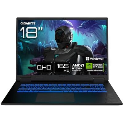 Gigabyte Gaming A18 Laptop 18“, 165Hz WQXGA, AMD Ryzen 7 260, RTX 5060, 32GB DDR5 5600MHz, 1TB Gen4 SSD, Windows 11 Home, 2 Jahre Garantie, Dolby Atmos, Gaming A18 3VHK3DEC64SH Gigabyte Gaming A18 Laptop 18“, 165Hz WQXGA, AMD Ryzen 7 260, RTX 5060, 32GB DDR5 5600MHz, 1TB Gen4 SSD, Windows 11 Home, 2 Jahre Garantie, Dolby Atmos, Gaming A18 3VHK3DEC64SH