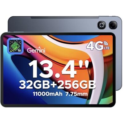 DOOGEE Tab G6 Max Android 16 Tablet 13,4 Zoll Gemini AI 11000mAh Unisoc T7280 Octa-Core Gaming Tablet mit SIM Card Slot 32GB RAM+256GB ROM (2TB TF) Tablets PC 4G LTE+5G WiFi/GPS/3.5mm Audio/WLAN/WPS DOOGEE Tab G6 Max Android 16 Tablet 13,4 Zoll Gemini AI 11000mAh Unisoc T7280 Octa-Core Gaming Tablet mit SIM Card Slot 32GB RAM+256GB ROM (2TB TF) Tablets PC 4G LTE+5G WiFi/GPS/3.5mm Audio/WLAN/WPS