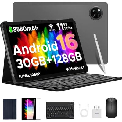 DOOGEE Tab A9 Pro+ Android 16 Tablet mit Tastatur 30GB RAM+128GB ROM(2TB TF) Gemini AI Widevine L1 Gaming Tablets, 8580mAh, Unisoc T7200, 13MP+5MP, Tablet 11 Zoll mit Maus, Stift, Hülle, Schutzfolie DOOGEE Tab A9 Pro+ Android 16 Tablet mit Tastatur 30GB RAM+128GB ROM(2TB TF) Gemini AI Widevine L1 Gaming Tablets, 8580mAh, Unisoc T7200, 13MP+5MP, Tablet 11 Zoll mit Maus, Stift, Hülle, Schutzfolie