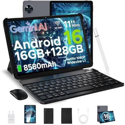 DOOGEE U11 Android 16 AI Tablet 11 Zoll, 16GB+128GB (2TB TF) Gaming Tablets, T7200 Octa Core, 8580mAh, Gemini AI, WiFi 5, 90Hz Display, 13MP+5MP,Tablet mit Tastatur, Maus, Stift,Hülle und Schutzfolie DOOGEE U11 Android 16 AI Tablet 11 Zoll, 16GB+128GB (2TB TF) Gaming Tablets, T7200 Octa Core, 8580mAh, Gemini AI, WiFi 5, 90Hz Display, 13MP+5MP,Tablet mit Tastatur, Maus, Stift,Hülle und Schutzfolie
