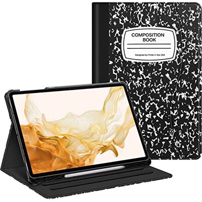 FINTIE Hülle für Samsung Galaxy Tab S8 Plus 2022/S7 FE 2021/S7 Plus 2020 12,4 Zoll mit S Stifthalter, Multi-Angle Viewing Cover mit Tasche Auto Wake/Sleep, Komposition Book FINTIE Hülle für Samsung Galaxy Tab S8 Plus 2022/S7 FE 2021/S7 Plus 2020 12,4 Zoll mit S Stifthalter, Multi-Angle Viewing Cover mit Tasche Auto Wake/Sleep, Komposition Book