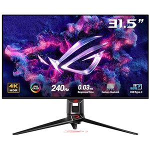 Asus ROG Swift PG32UCDMZ 81,28 cm (32 Zoll) 4K Gaming Monitor (QD-OLED Panel, 3840 x 2160, 240 Hz, 0,03 ms Reaktionszeit, G-SYNC Compatible, VESA DisplayHDR 400, DisplayPort, HDMI, USB-C) Asus ROG Swift PG32UCDMZ 81,28 cm (32 Zoll) 4K Gaming Monitor (QD-OLED Panel, 3840 x 2160, 240 Hz, 0,03 ms Reaktionszeit, G-SYNC Compatible, VESA DisplayHDR 400, DisplayPort, HDMI, USB-C)