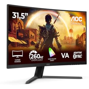AOC C32G42ZE 31.5 Zoll Curved, FHD Gaming Monitor, 260Hz, VA Panel, 0.3ms MPRT, Adaptive Sync, HDR10, FreeSync Premium, (1920x1080 HDMI 1x 2.0 DP 1x 1.4) Schwarz AOC C32G42ZE 31.5 Zoll Curved, FHD Gaming Monitor, 260Hz, VA Panel, 0.3ms MPRT, Adaptive Sync, HDR10, FreeSync Premium, (1920x1080 HDMI 1x 2.0 DP 1x 1.4) Schwarz