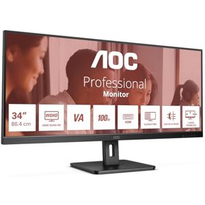 AOC U34E2M 34 Zoll WQHD Monitor, 100 Hz, 4 ms, Adaptive Sync (3440x1440, HDMI, DisplayPort) schwarz AOC U34E2M 34 Zoll WQHD Monitor, 100 Hz, 4 ms, Adaptive Sync (3440x1440, HDMI, DisplayPort) schwarz