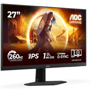 AOC 27G4ZRE 27 Zoll FHD Gaming Monitor, 260Hz, Fast IPS Panel, 0.3ms MPRT, Adaptive Sync, HDR10, G-Sync Compatible, (1920x1080 HDMI 2X 2.0 DP 1x 1.4) Schwarz AOC 27G4ZRE 27 Zoll FHD Gaming Monitor, 260Hz, Fast IPS Panel, 0.3ms MPRT, Adaptive Sync, HDR10, G-Sync Compatible, (1920x1080 HDMI 2X 2.0 DP 1x 1.4) Schwarz