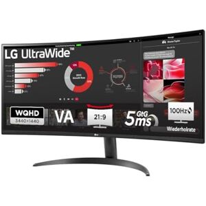 LG UltraWide™ 34WR50QK-B 34 Zoll 21:9 Curved UWQHD VA Monitor, 100Hz, HDR10, 99% sRGB, 2X HDMI 2.0, 1x DisplayPort 1.4, Schwarz LG UltraWide™ 34WR50QK-B 34 Zoll 21:9 Curved UWQHD VA Monitor, 100Hz, HDR10, 99% sRGB, 2X HDMI 2.0, 1x DisplayPort 1.4, Schwarz