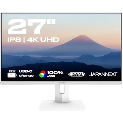 JapanNext Monitor Weiß 27 Zoll IPS 4K UHD (3840x2160) HDR USB-C-Laden (65W) Höhen- & Neigungsverstellbar (HSP) Integrierte Lautsprecher G-Sync/FreeSync JN-IPS27UHDR-C65W-HSP-W JapanNext Monitor Weiß 27 Zoll IPS 4K UHD (3840x2160) HDR USB-C-Laden (65W) Höhen- & Neigungsverstellbar (HSP) Integrierte Lautsprecher G-Sync/FreeSync JN-IPS27UHDR-C65W-HSP-W