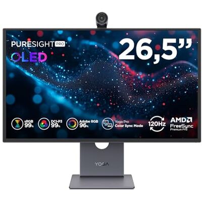 Lenovo Yoga Pro 27UD-10 Monitor 26.5"QD-OLED 120Hz USB-C Docking 140W Lenovo Yoga Pro 27UD-10 Monitor 26.5"QD-OLED 120Hz USB-C Docking 140W