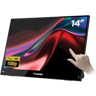 Verbatim Portable Touchscreen Monitor 14 Zoll Full HD USB-C HDMI Tragbar Verbatim Portable Touchscreen Monitor 14 Zoll Full HD USB-C HDMI Tragbar