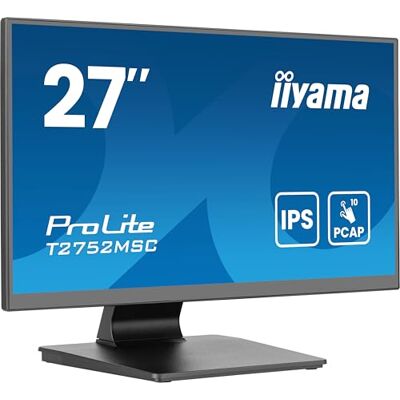 IIYAMA Prolite T2752MSC-B1AG Full-HD IPS PCAP Touchscreen-Monitor 68,6 cm, 27", 10 Punkt Multitouch, kapazitiv, HDMI, DP, USB3.2, Lautsprecher, 7H, Anti-Glare, Anti-Fingerprint, VESA, schwarz IIYAMA Prolite T2752MSC-B1AG Full-HD IPS PCAP Touchscreen-Monitor 68,6 cm, 27", 10 Punkt Multitouch, kapazitiv, HDMI, DP, USB3.2, Lautsprecher, 7H, Anti-Glare, Anti-Fingerprint, VESA, schwarz
