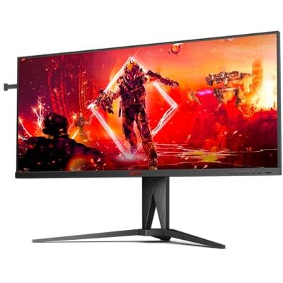 AOC AGON AG405UXC 40 Zoll WQHD Gaming Monitor, 144 Hz, 1 ms GtG, HDR400, FreeSync Prem., G-Sync comp., (3440x1440, HDMI, DisplayPort, USB-C (90W PD), USB Hub) schwarz/rot AOC AGON AG405UXC 40 Zoll WQHD Gaming Monitor, 144 Hz, 1 ms GtG, HDR400, FreeSync Prem., G-Sync comp., (3440x1440, HDMI, DisplayPort, USB-C (90W PD), USB Hub) schwarz/rot