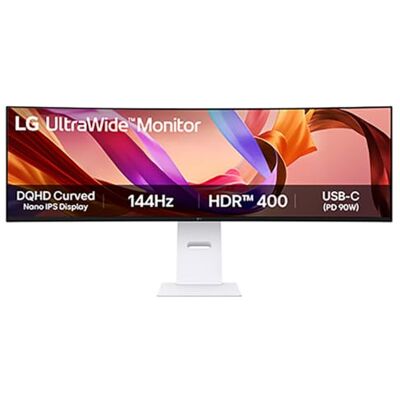 LG UltraWide 49U950A-W.AEU (49 Zoll) 32:9 Curved DQHD Nano IPS Monitor, 144Hz, AMD FreeSync™ Premium, DisplayHDR™ 400, USB-C (90W), Weiß LG UltraWide 49U950A-W.AEU (49 Zoll) 32:9 Curved DQHD Nano IPS Monitor, 144Hz, AMD FreeSync™ Premium, DisplayHDR™ 400, USB-C (90W), Weiß