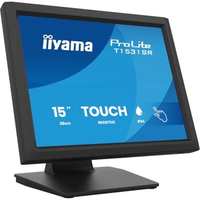 IIYAMA Prolite T1531SR-B2S XGA VA 5-Draht-Resistiv Touchscreen-Monitor 38 cm, 15", 1 Punkt Touch, Seriell Resistiv, VGA, HDMI, DP, Audio-in, Lautsprecher, IP54 (Front), Anti-Glare, VESA, schwarz IIYAMA Prolite T1531SR-B2S XGA VA 5-Draht-Resistiv Touchscreen-Monitor 38 cm, 15", 1 Punkt Touch, Seriell Resistiv, VGA, HDMI, DP, Audio-in, Lautsprecher, IP54 (Front), Anti-Glare, VESA, schwarz
