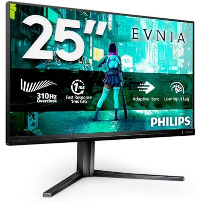 Philips 25M2N3200U 24,5 Zoll FHD-Monitor 310 Hz, schnelles IPS-Panel, 1 ms GtG, Adaptive Sync, HDR400, G-Sync-kompatibel, Höhenverstellung, (1920 x 1080 HDMI 2 x 2.0 DP) Dunkelgrau Philips 25M2N3200U 24,5 Zoll FHD-Monitor 310 Hz, schnelles IPS-Panel, 1 ms GtG, Adaptive Sync, HDR400, G-Sync-kompatibel, Höhenverstellung, (1920 x 1080 HDMI 2 x 2.0 DP) Dunkelgrau