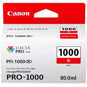 Canon Tintenpatronen PFI-1000 R rot 80 ml ORIGINAL für imagePROGRAF PRO-1000, Red Canon Tintenpatronen PFI-1000 R rot 80 ml ORIGINAL für imagePROGRAF PRO-1000, Red