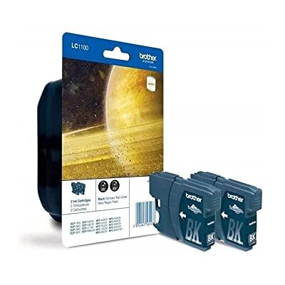 Brother Original LC1100BK Twin Pack Tintenpatrone, schwarz Brother Original LC1100BK Twin Pack Tintenpatrone, schwarz
