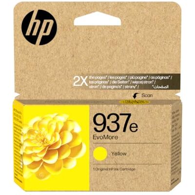 HP 937 Gelb EvoMore Original Druckerpatrone Tinte für OfficeJet Pro Serie 9100, 9700, ~1650 Seiten (4S6W8NE) HP 937 Gelb EvoMore Original Druckerpatrone Tinte für OfficeJet Pro Serie 9100, 9700, ~1650 Seiten (4S6W8NE)