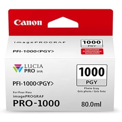 Canon Tintenpatrone PFI-1000 PGY Fotograu grey 80 ml ORIGINAL für imagePROGRAF PRO-1000 Photo Grey Canon Tintenpatrone PFI-1000 PGY Fotograu grey 80 ml ORIGINAL für imagePROGRAF PRO-1000 Photo Grey