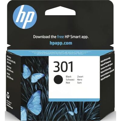 HP 301 Schwarz, Original Druckerpatrone Tinte für DeskJet 1000, 1500, 2000, 2500, 3000, OfficeJet 2600, 4600, ENVY 4500, 5500, ~170 Seiten (CH561EE) HP 301 Schwarz, Original Druckerpatrone Tinte für DeskJet 1000, 1500, 2000, 2500, 3000, OfficeJet 2600, 4600, ENVY 4500, 5500, ~170 Seiten (CH561EE)
