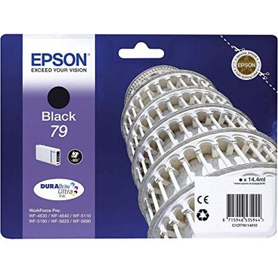 Epson Original T79 Tintenpatrone Pisa, WF-4630DWF WF-4640DTWF WF-5110DW WF-5190DW WF-5620DWF WF-5690DWF WF-5190DW WF-5690DWF, (schwarz) Epson Original T79 Tintenpatrone Pisa, WF-4630DWF WF-4640DTWF WF-5110DW WF-5190DW WF-5620DWF WF-5690DWF WF-5190DW WF-5690DWF, (schwarz)