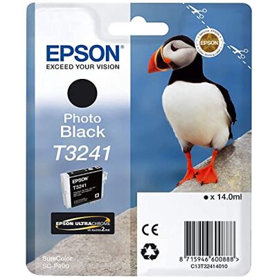 Epson C13T32414010 Tintenpatrone, T3241 Original, Foto schwarz, 14ml Epson C13T32414010 Tintenpatrone, T3241 Original, Foto schwarz, 14ml