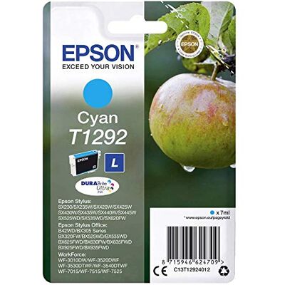 Epson T1292 Cyan Apple Genuine DURABrite Ultra Ink Cartridge Epson T1292 Cyan Apple Genuine DURABrite Ultra Ink Cartridge