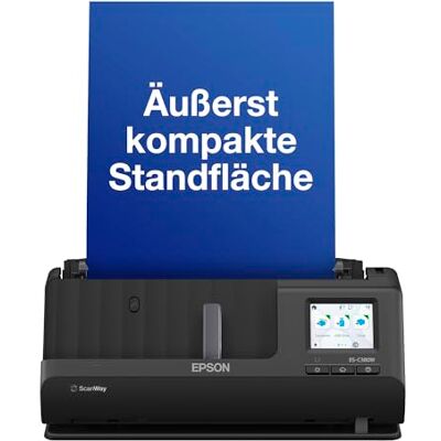Epson Netzwerk Scanner ES-C380W, kompakter A4 Business Scanner mit geringem Stromverbrauch, Duplex-Einzugscanner mit vielseitiger Medienverarbeitung, schwarz Epson Netzwerk Scanner ES-C380W, kompakter A4 Business Scanner mit geringem Stromverbrauch, Duplex-Einzugscanner mit vielseitiger Medienverarbeitung, schwarz