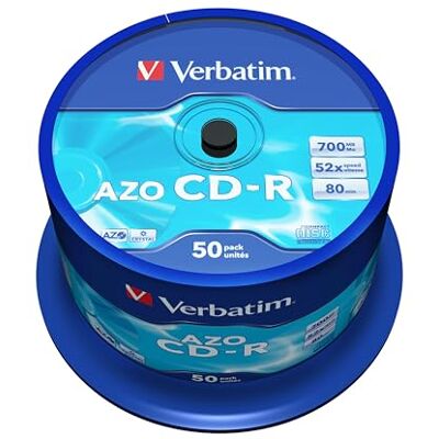 Verbatim AZO Crystal 700MB CD-R - Hosszú élettartam, UV-védelem, Karcolásálló Verbatim AZO Crystal 700MB CD-R - Hosszú élettartam, UV-védelem, Karcolásálló