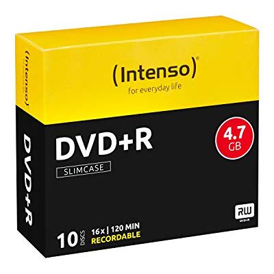 Intenso DVD+R Rohlinge 4,7GB 16x Speed, 10er Slim Case, 4111652, 10er Slimcase Intenso DVD+R Rohlinge 4,7GB 16x Speed, 10er Slim Case, 4111652, 10er Slimcase