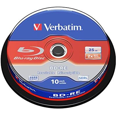 Verbatim BD-R Single Layer, Blu-Ray-Disc 25 GB 6-fache Brenngeschwindigkeit Kratzschutz, 10 Stück Spindel Verbatim BD-R Single Layer, Blu-Ray-Disc 25 GB 6-fache Brenngeschwindigkeit Kratzschutz, 10 Stück Spindel