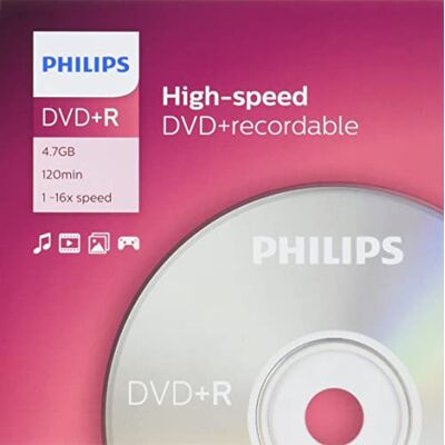 Philips DR4S6J10C 4,7 GB/120 min 16x DVD+R DVD+RW Virgin Philips DR4S6J10C 4,7 GB/120 min 16x DVD+R DVD+RW Virgin