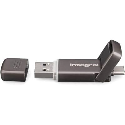 Integral USSD 1 TB SlimXpress Dual USB 3.2 Gen 2×1 USB-Stick, Dual Type-C & Type-A Ports, Tragbare SSD, Lesen bis 550 MB/s & Schreiben bis 500 MB/s. Integral USSD 1 TB SlimXpress Dual USB 3.2 Gen 2×1 USB-Stick, Dual Type-C & Type-A Ports, Tragbare SSD, Lesen bis 550 MB/s & Schreiben bis 500 MB/s.
