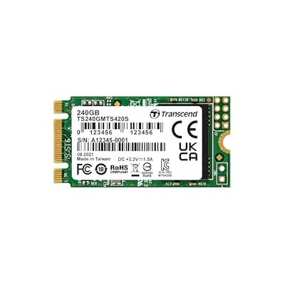 Transcend 240GB MTS420S M.2 SATA III 2242 SSD, SLC-Cache, B+M-Schlüssel Nicht kompatibel mit NVMe-Steckplätzen, internen SSDs, LDPC-Fehlerkorrektur (ECC) für Laptops und Desktop-PCs. Transcend 240GB MTS420S M.2 SATA III 2242 SSD, SLC-Cache, B+M-Schlüssel Nicht kompatibel mit NVMe-Steckplätzen, internen SSDs, LDPC-Fehlerkorrektur (ECC) für Laptops und Desktop-PCs.
