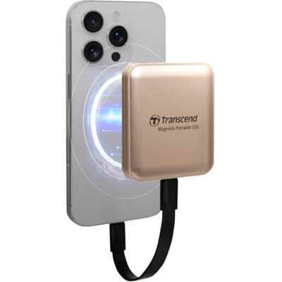 Transcend ESD420G 1TB USB 3.2 Gen2 20Gbps USB-C Magsafe External SSD 4K ProRes Record for iPhone 17, 16, 15 TS1TESD420G Transcend ESD420G 1TB USB 3.2 Gen2 20Gbps USB-C Magsafe External SSD 4K ProRes Record for iPhone 17, 16, 15 TS1TESD420G