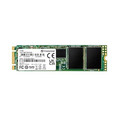 Transcend 1TB MTS830S M.2 SATA III 2280 SSD, DRAM-Cache, B+M-Schlüssel Nicht kompatibel mit NVMe-Steckplätzen, internen SSDs, LDPC-Fehlerkorrektur (ECC) für Laptops und Desktop-PCs Transcend 1TB MTS830S M.2 SATA III 2280 SSD, DRAM-Cache, B+M-Schlüssel Nicht kompatibel mit NVMe-Steckplätzen, internen SSDs, LDPC-Fehlerkorrektur (ECC) für Laptops und Desktop-PCs