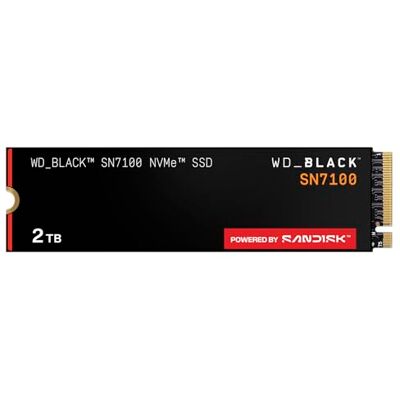 SanDisk WD_BLACK SN7100 NVMe SSD 2 TB (High-Performance Gaming-Speicher, bis zu 7.250 MB/s Lesen, PCIe Gen4, Energieeffizienz, für Desktop, Laptop & Handheld-Spielekonsolen) POWERED BY SanDisk WD_BLACK SN7100 NVMe SSD 2 TB (High-Performance Gaming-Speicher, bis zu 7.250 MB/s Lesen, PCIe Gen4, Energieeffizienz, für Desktop, Laptop & Handheld-Spielekonsolen) POWERED BY