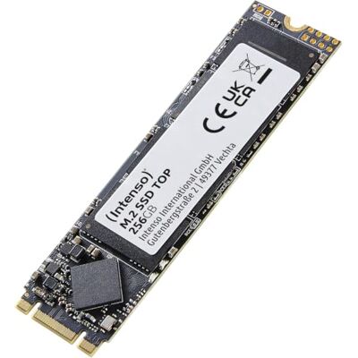 Intenso Interne M.2 SSD SATA III Top, 256 GB, 550MB/Sekunde, Festkörper-Laufwerk Intenso Interne M.2 SSD SATA III Top, 256 GB, 550MB/Sekunde, Festkörper-Laufwerk