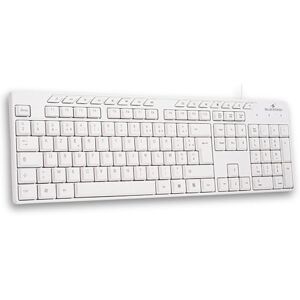 Bluestork KB Media Office – Weiße kabelgebundene USB-Tastatur mit 15 Multimedia-Tasten, einfache Verbindung, leichtes und robustes Design – AZERTY-Tastatur, ergonomisch, leise – PC Windows und Linux Bluestork KB Media Office – Weiße kabelgebundene USB-Tastatur mit 15 Multimedia-Tasten, einfache Verbindung, leichtes und robustes Design – AZERTY-Tastatur, ergonomisch, leise – PC Windows und Linux