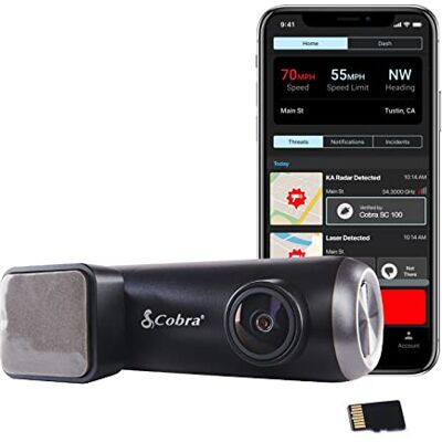 Cobra Smart Dashcam Autokamera (SC 100) Full HD 1080P Auflösung, integriertes WiFi & GPS, 140 Grad Blickwinkel, 8GB SD Karte, Geteilte Alarme, Unfallberichte, Notfall MayDay, Drive Smarter App Cobra Smart Dashcam Autokamera (SC 100) Full HD 1080P Auflösung, integriertes WiFi & GPS, 140 Grad Blickwinkel, 8GB SD Karte, Geteilte Alarme, Unfallberichte, Notfall MayDay, Drive Smarter App