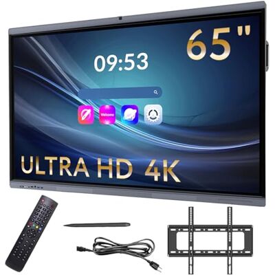 Xoro MeetingPad, 65 Zoll interaktives Whiteboard, Smartboard, elektronische Tafel, 4K UHD Touchscreen, Android 13, für Klassenzimmer & Büro, WLAN & LAN, HDMI, USB-C, Kamera, Mikrofon, Lautsprecher Xoro MeetingPad, 65 Zoll interaktives Whiteboard, Smartboard, elektronische Tafel, 4K UHD Touchscreen, Android 13, für Klassenzimmer & Büro, WLAN & LAN, HDMI, USB-C, Kamera, Mikrofon, Lautsprecher