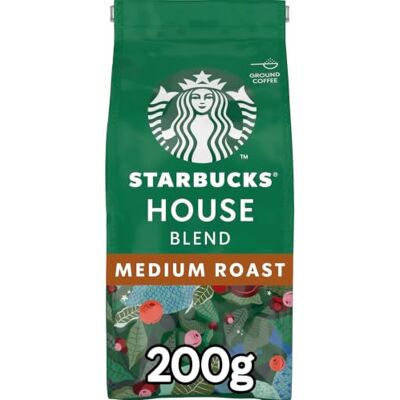 STARBUCKS House Blend, Mittlere Röstung, Filterkaffee 200g x 1 Premium-Kaffee von . Gerösteter und gemahlener Kaffee. STARBUCKS House Blend, Mittlere Röstung, Filterkaffee 200g x 1 Premium-Kaffee von . Gerösteter und gemahlener Kaffee.