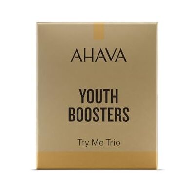 AHAVA Crystal Osmoter Youth Boosters Kit – X6™ Smoothing Cream 2 ml, X6 Serum 0,5 ml & Illuminating Eye Serum 2 ml Für jugendliche Ausstrahlung, Straffung, Leuchtkraft & Reduktion dunkler Augenringe. AHAVA Crystal Osmoter Youth Boosters Kit – X6™ Smoothing Cream 2 ml, X6 Serum 0,5 ml & Illuminating Eye Serum 2 ml Für jugendliche Ausstrahlung, Straffung, Leuchtkraft & Reduktion dunkler Augenringe.